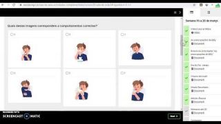 Pergunta de Escolha Múltipla na Escola org